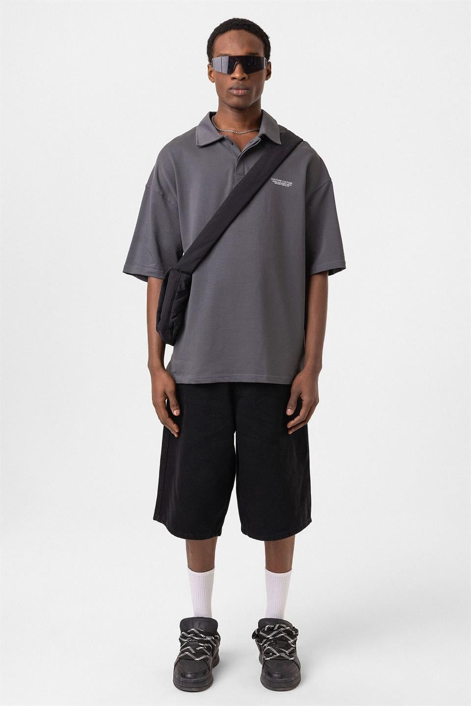 Polo Yaka Oversize Tişört