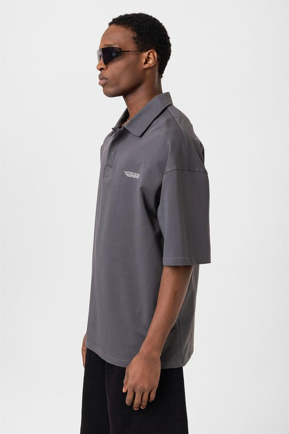 Polo Yaka Oversize Tişört
