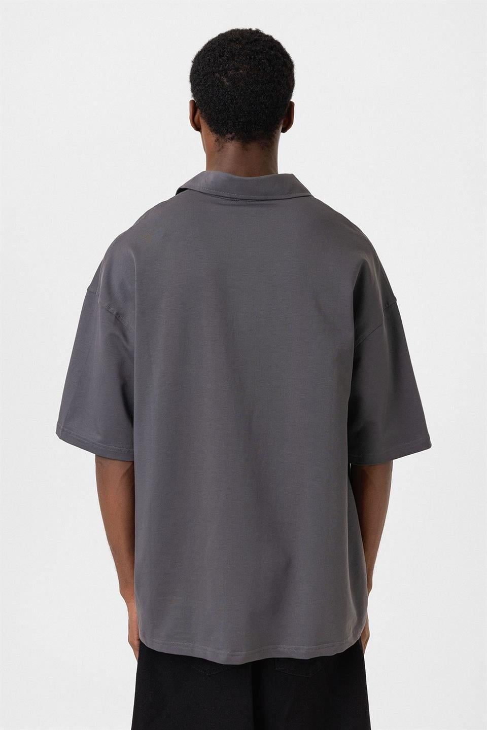 Polo Yaka Oversize Tişört