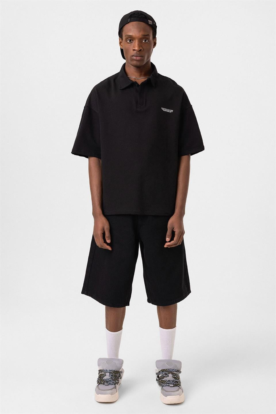 Polo Yaka Oversize Tişört