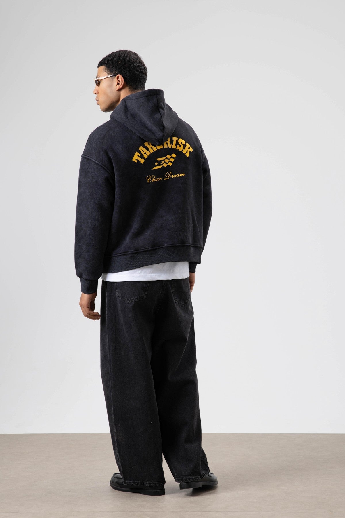 Oversize Yıkamalı Boxy Fit Kapüşonlu Sweatshirt