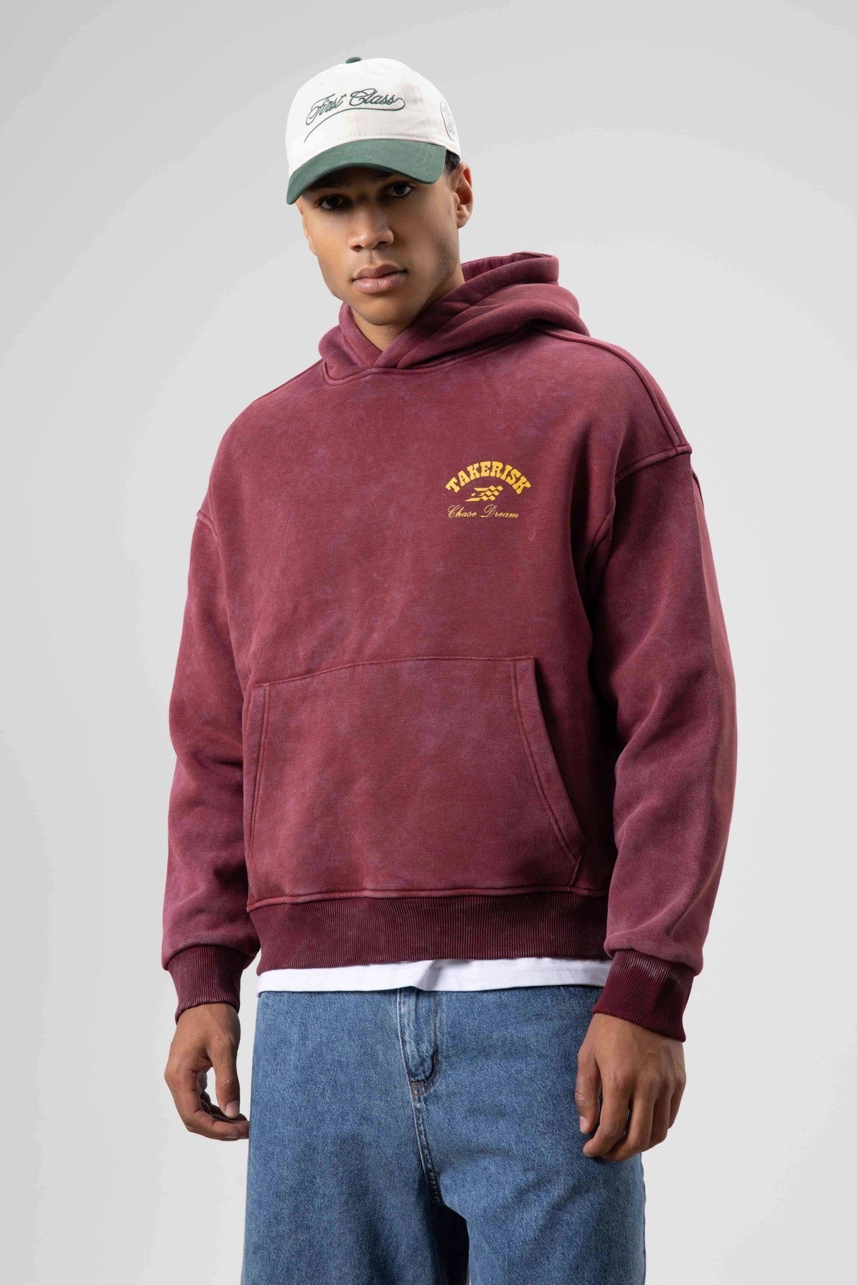 Oversize Yıkamalı Boxy Fit Kapüşonlu Sweatshirt