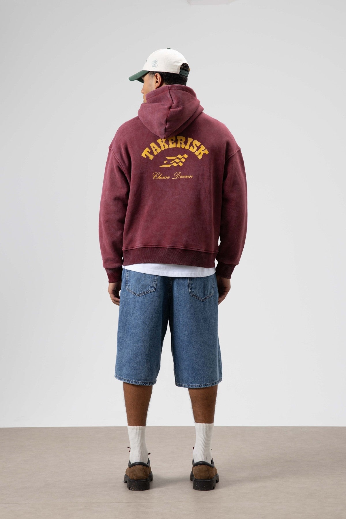 Oversize Yıkamalı Boxy Fit Kapüşonlu Sweatshirt