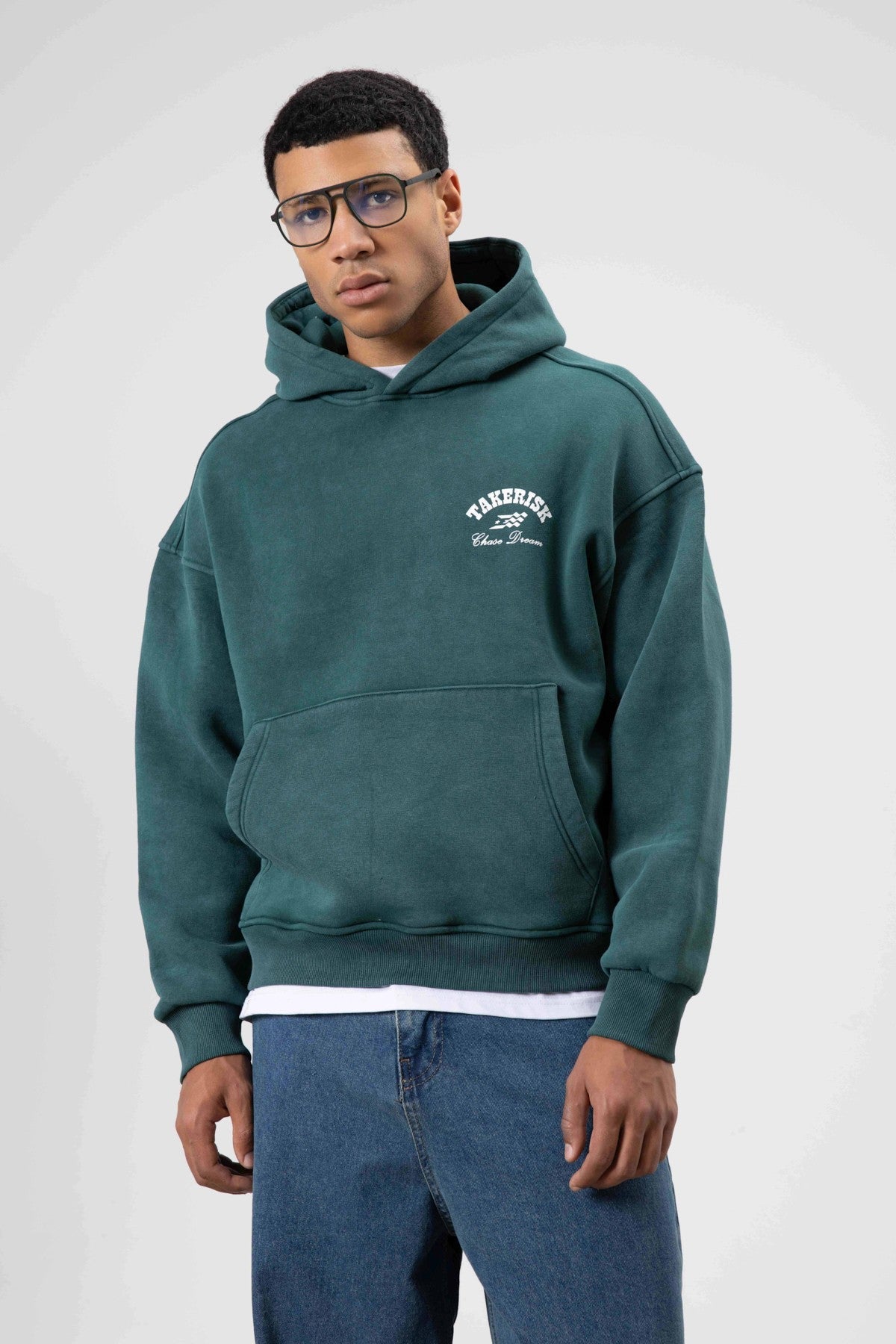 Oversize Yıkamalı Boxy Fit Kapüşonlu Sweatshirt