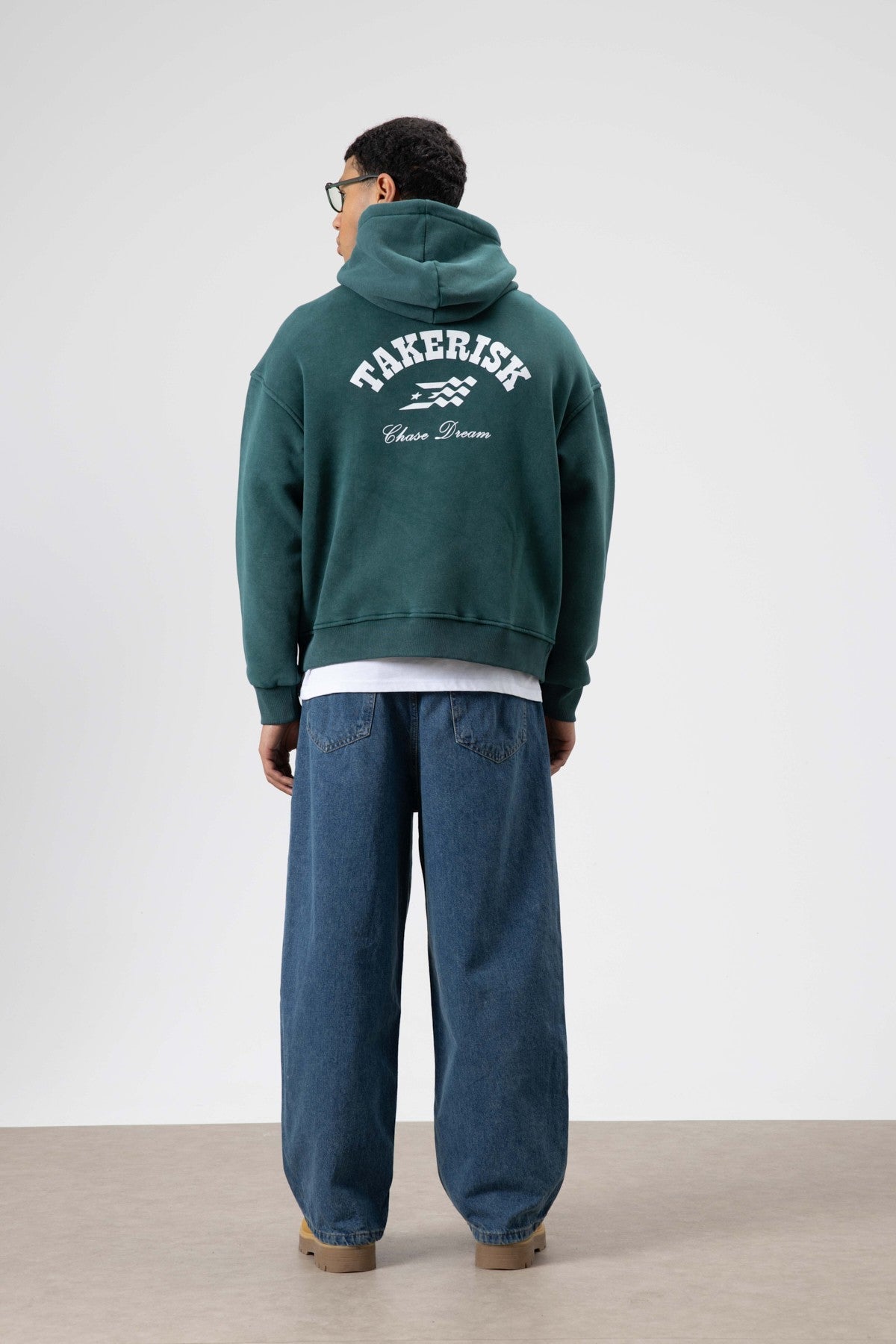 Oversize Yıkamalı Boxy Fit Kapüşonlu Sweatshirt