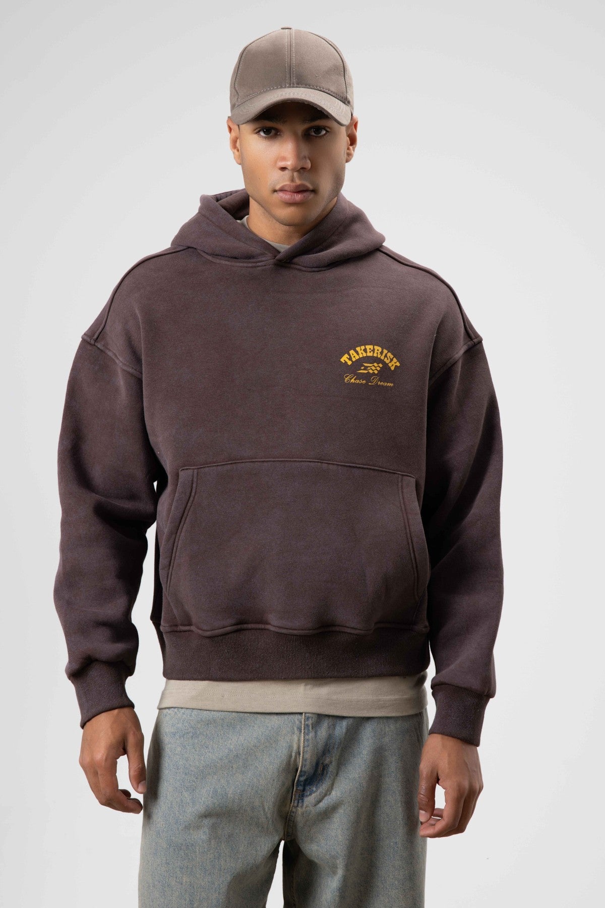 Oversize Yıkamalı Boxy Fit Kapüşonlu Sweatshirt
