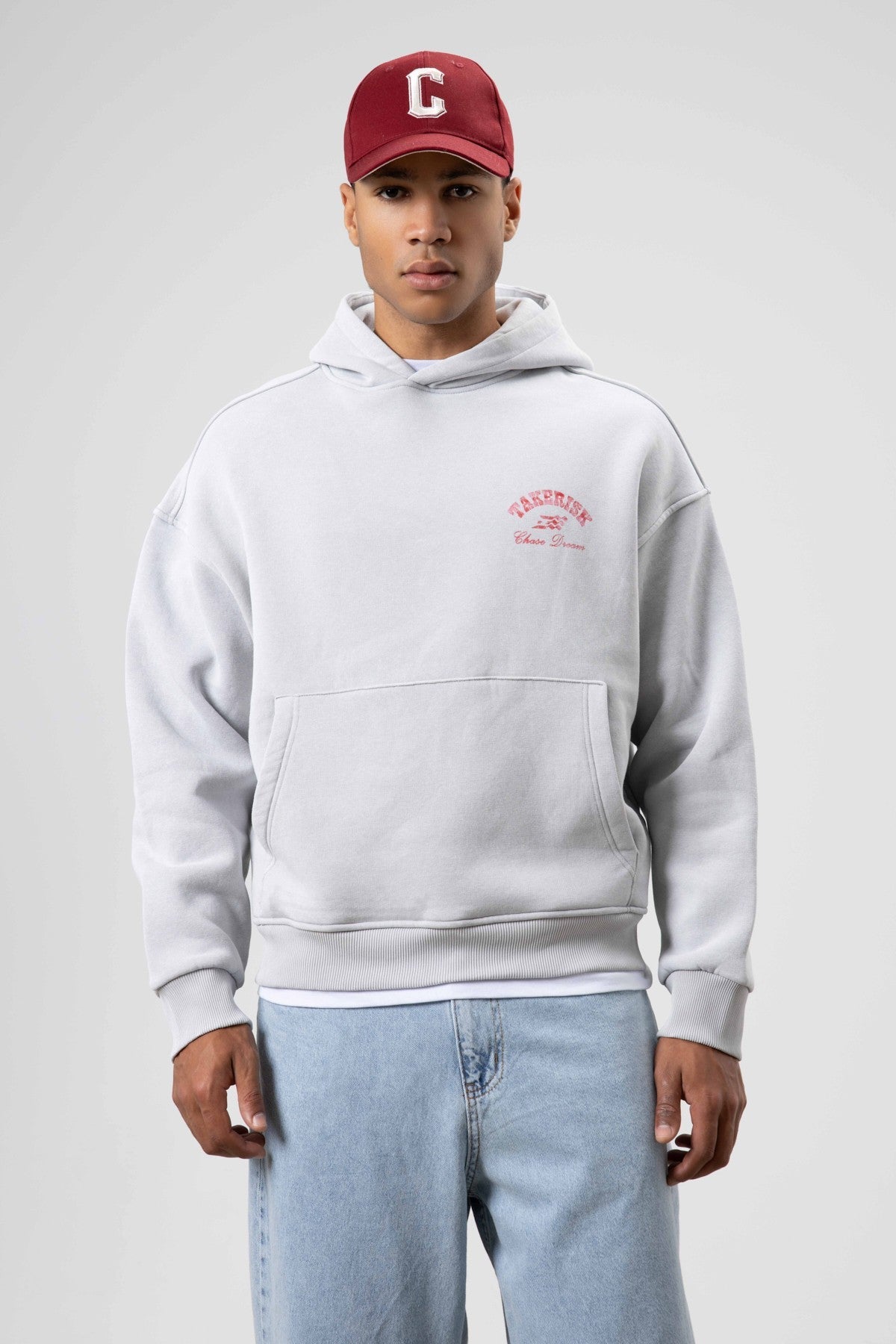 Oversize Yıkamalı Boxy Fit Kapüşonlu Sweatshirt