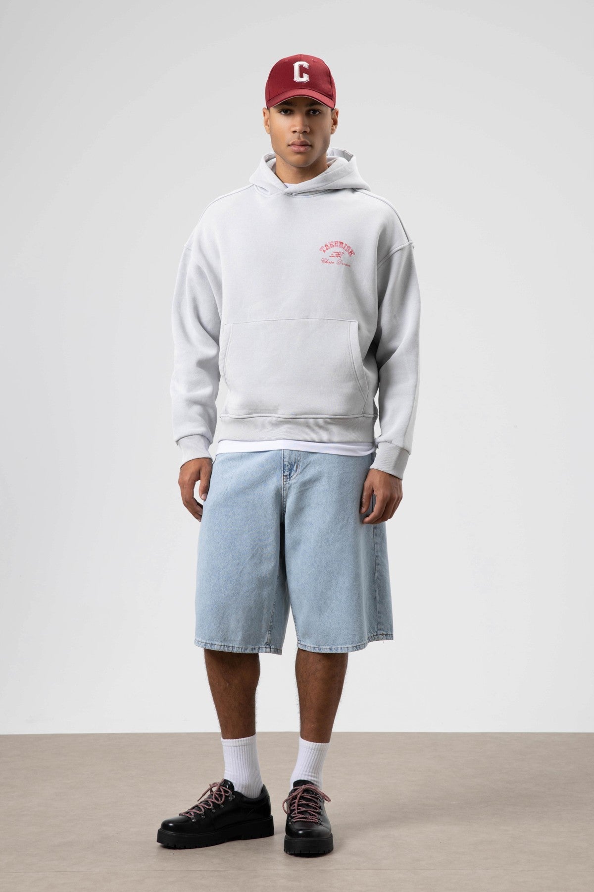 Oversize Yıkamalı Boxy Fit Kapüşonlu Sweatshirt