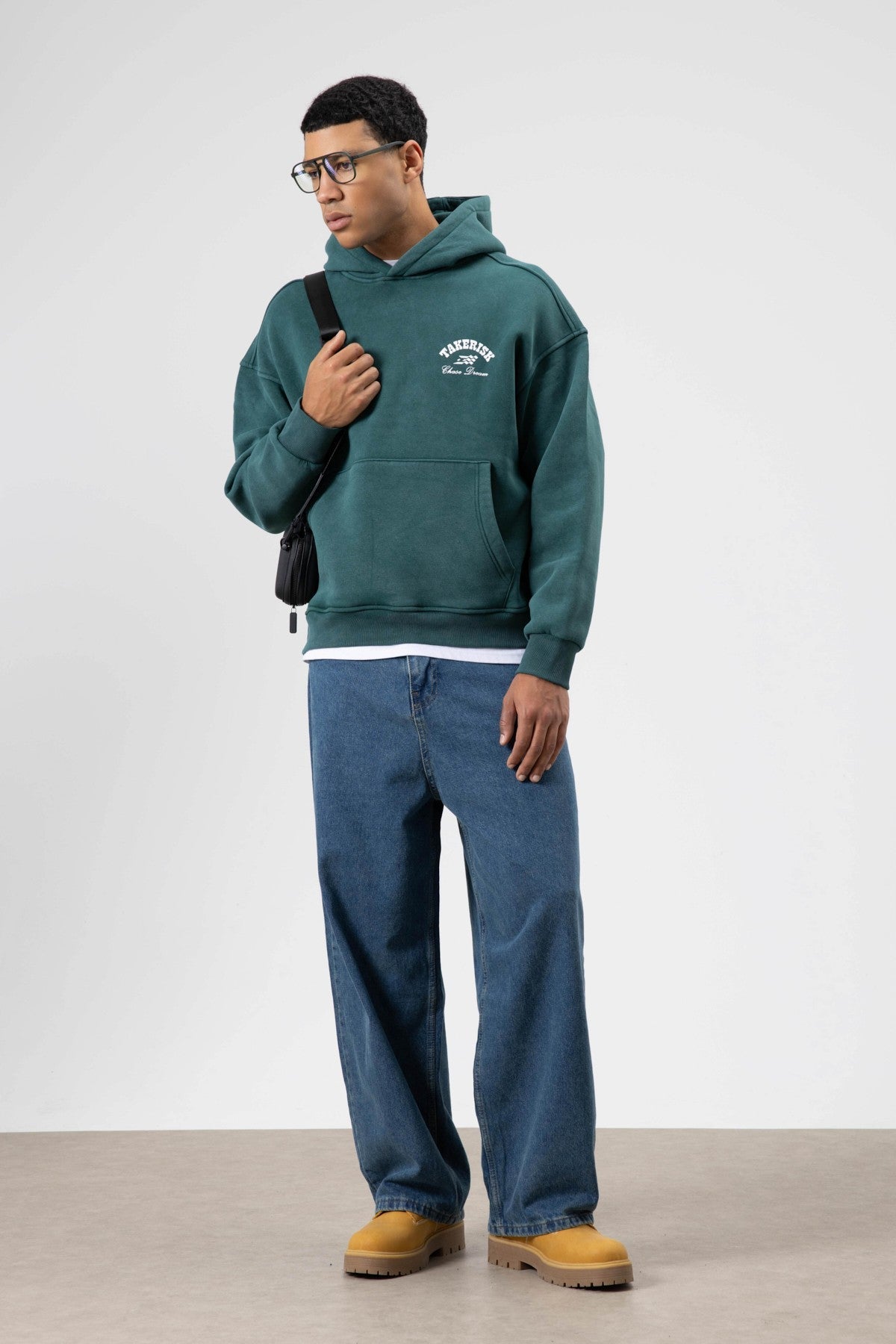 Oversize Yıkamalı Boxy Fit Kapüşonlu Sweatshirt