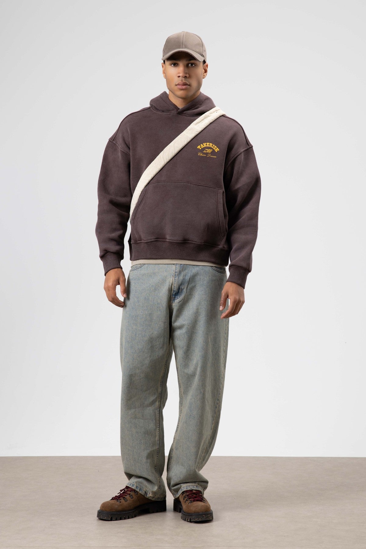 Oversize Yıkamalı Boxy Fit Kapüşonlu Sweatshirt