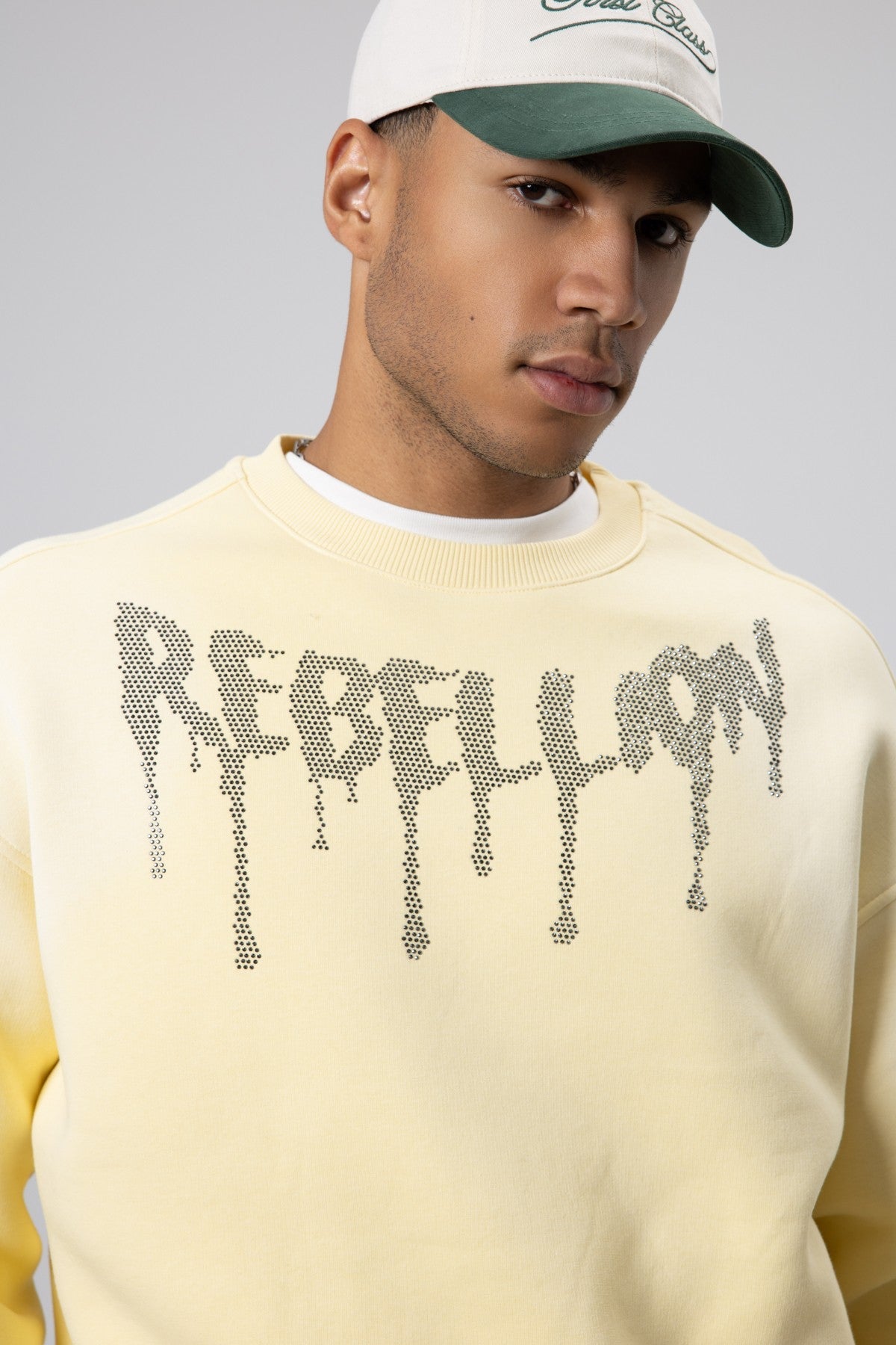 Yıkamalı Oversize Baskılı Sweatshirt