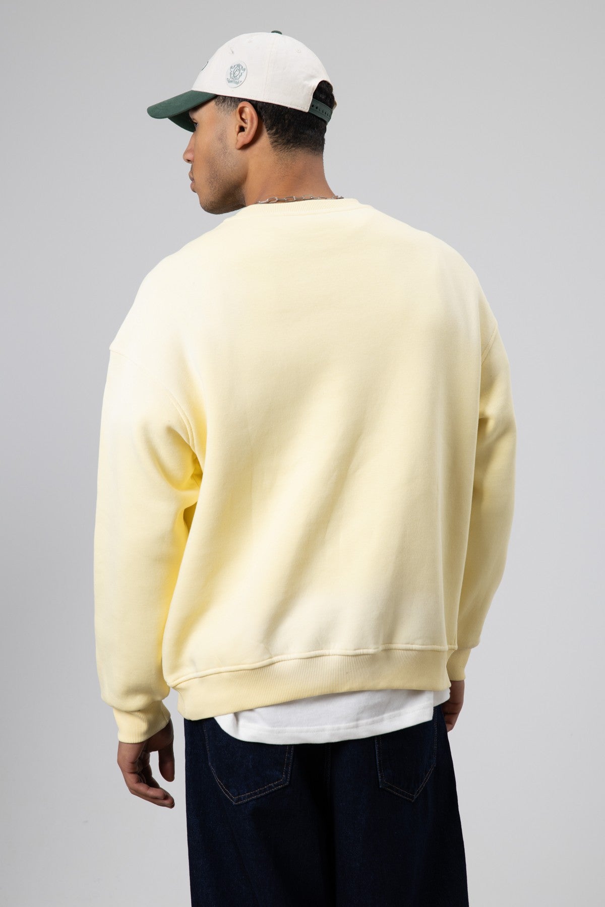Yıkamalı Oversize Baskılı Sweatshirt
