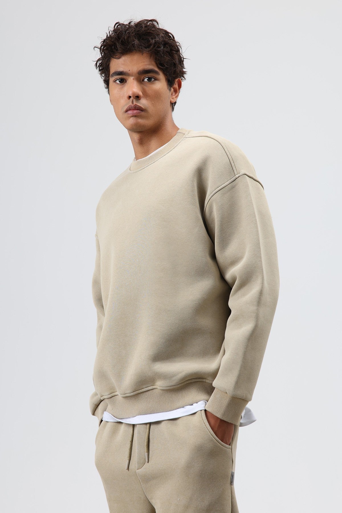 Basic Oversize Yıkamalı Sweatshirt