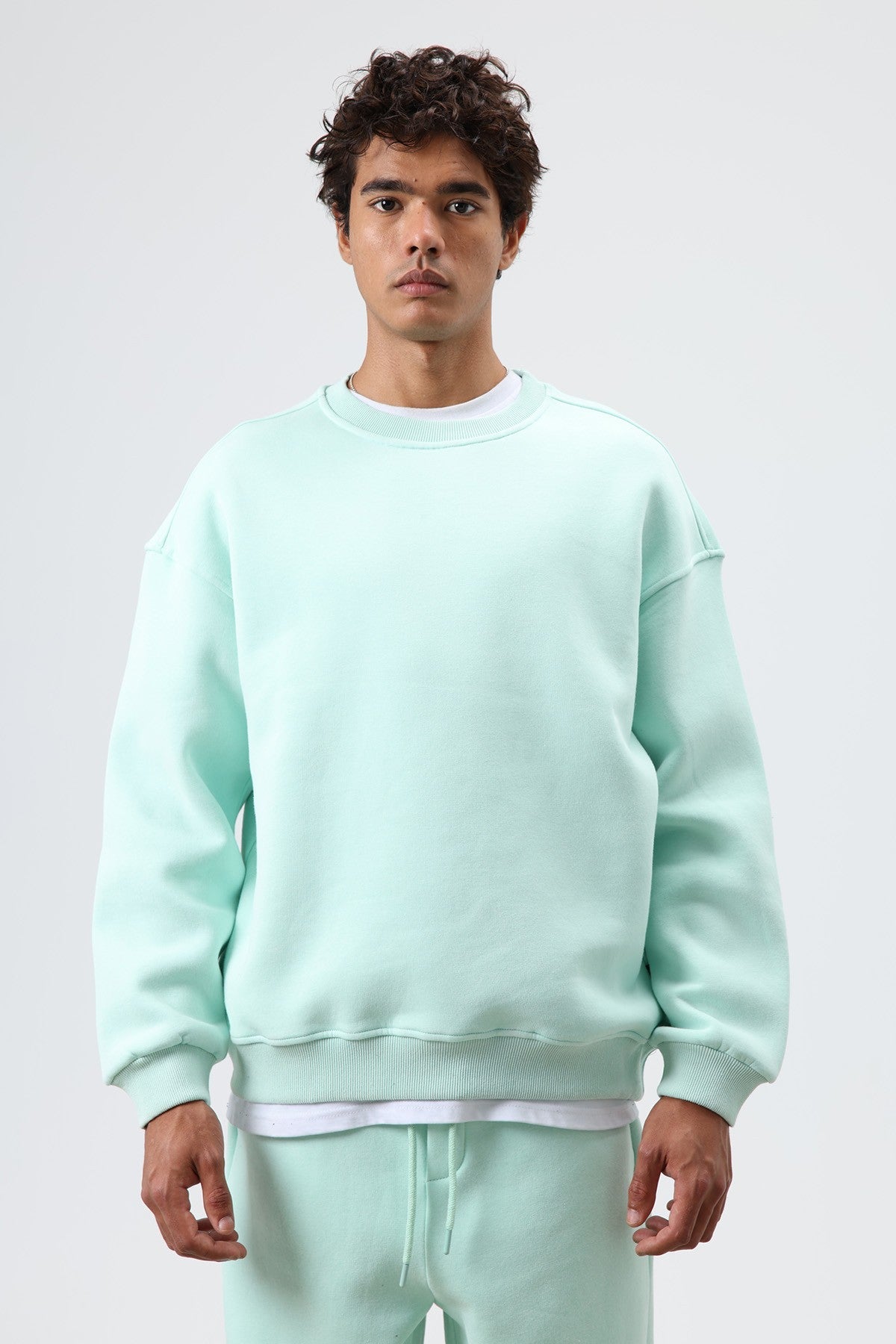 Basic Oversize Yıkamalı Sweatshirt