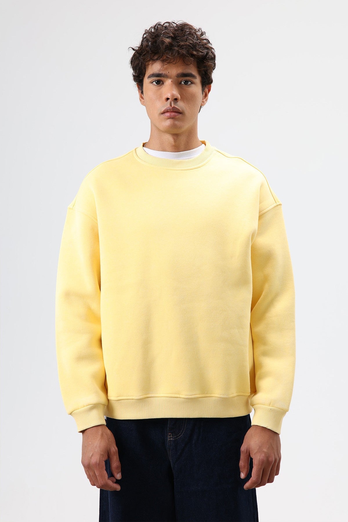 Basic Oversize Yıkamalı Sweatshirt