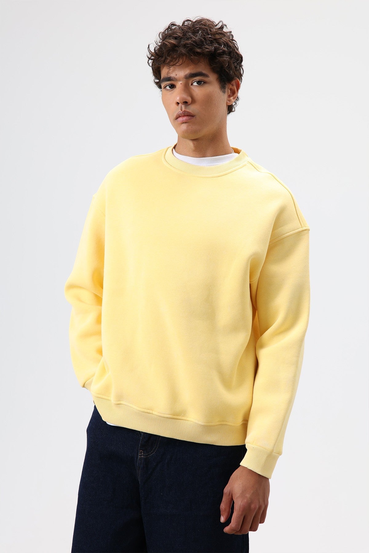 Basic Oversize Yıkamalı Sweatshirt
