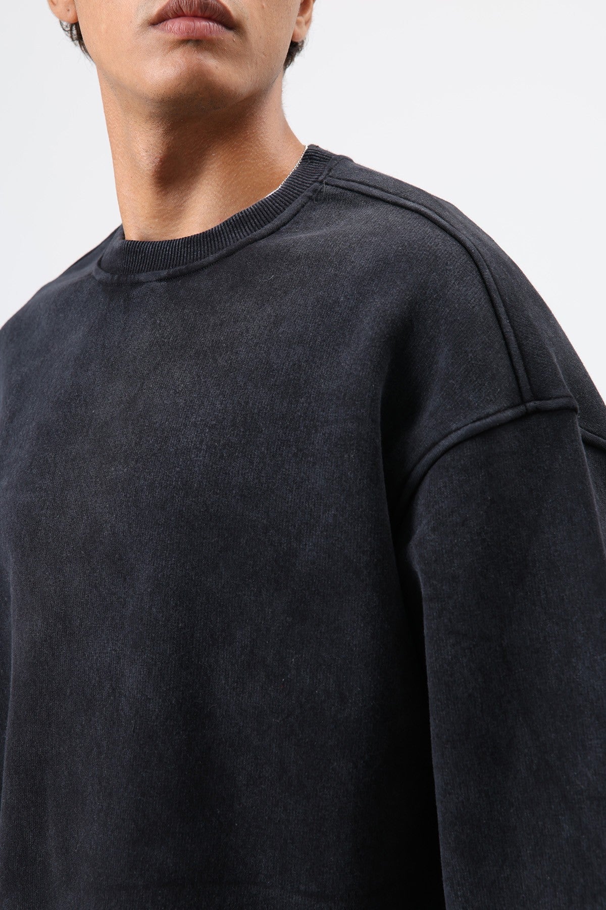 Basic Oversize Yıkamalı Sweatshirt