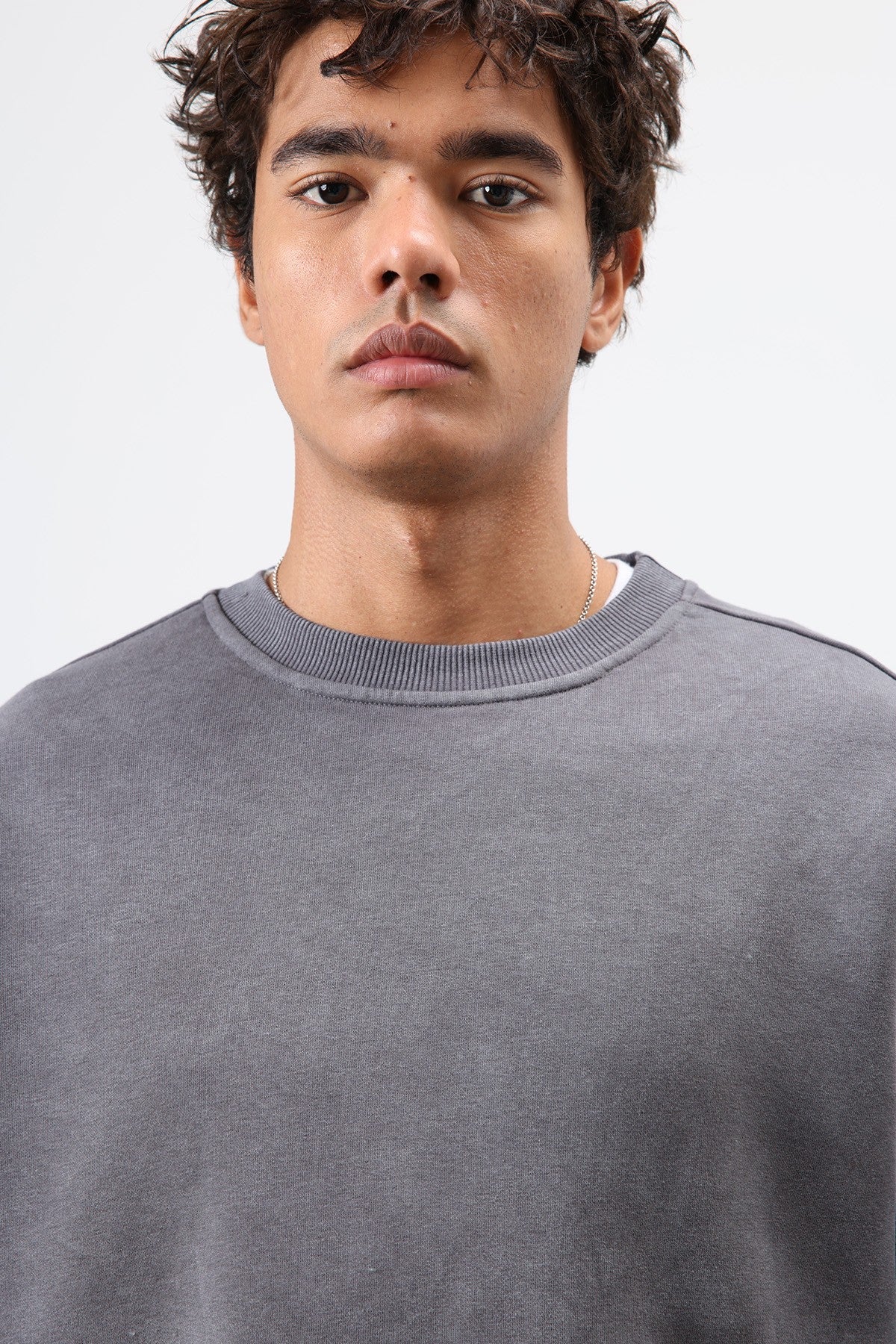 Basic Oversize Yıkamalı Sweatshirt