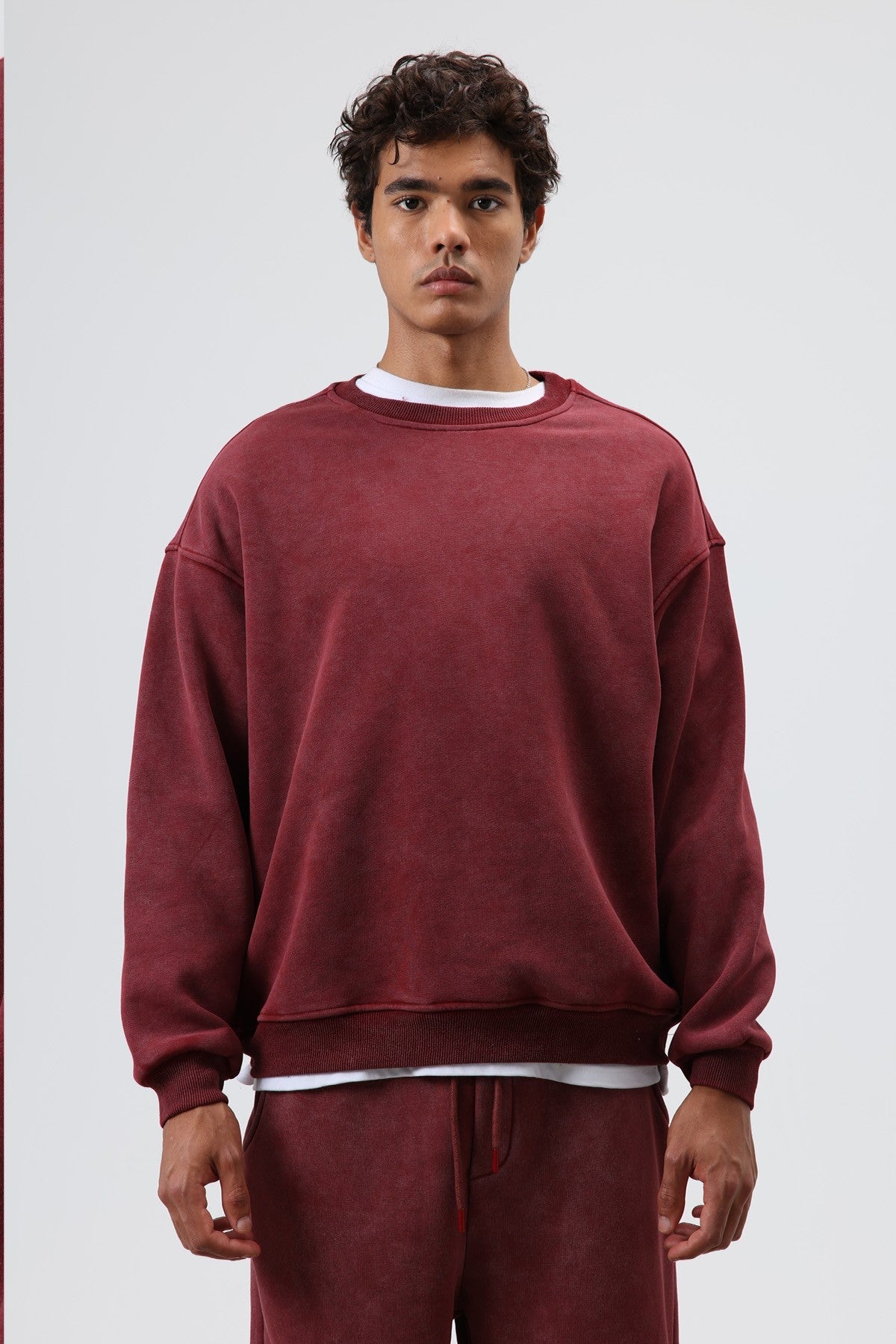 Basic Oversize Yıkamalı Sweatshirt
