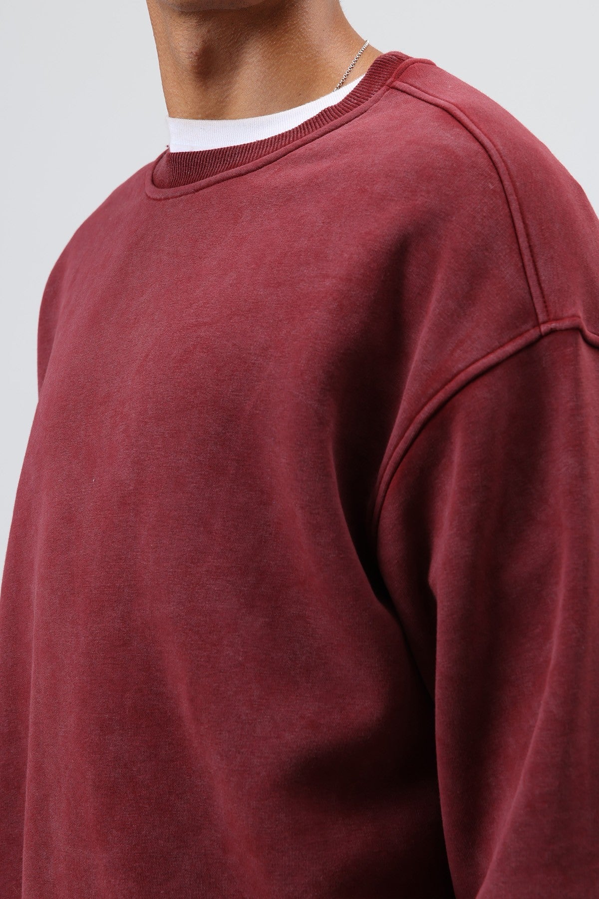 Basic Oversize Yıkamalı Sweatshirt