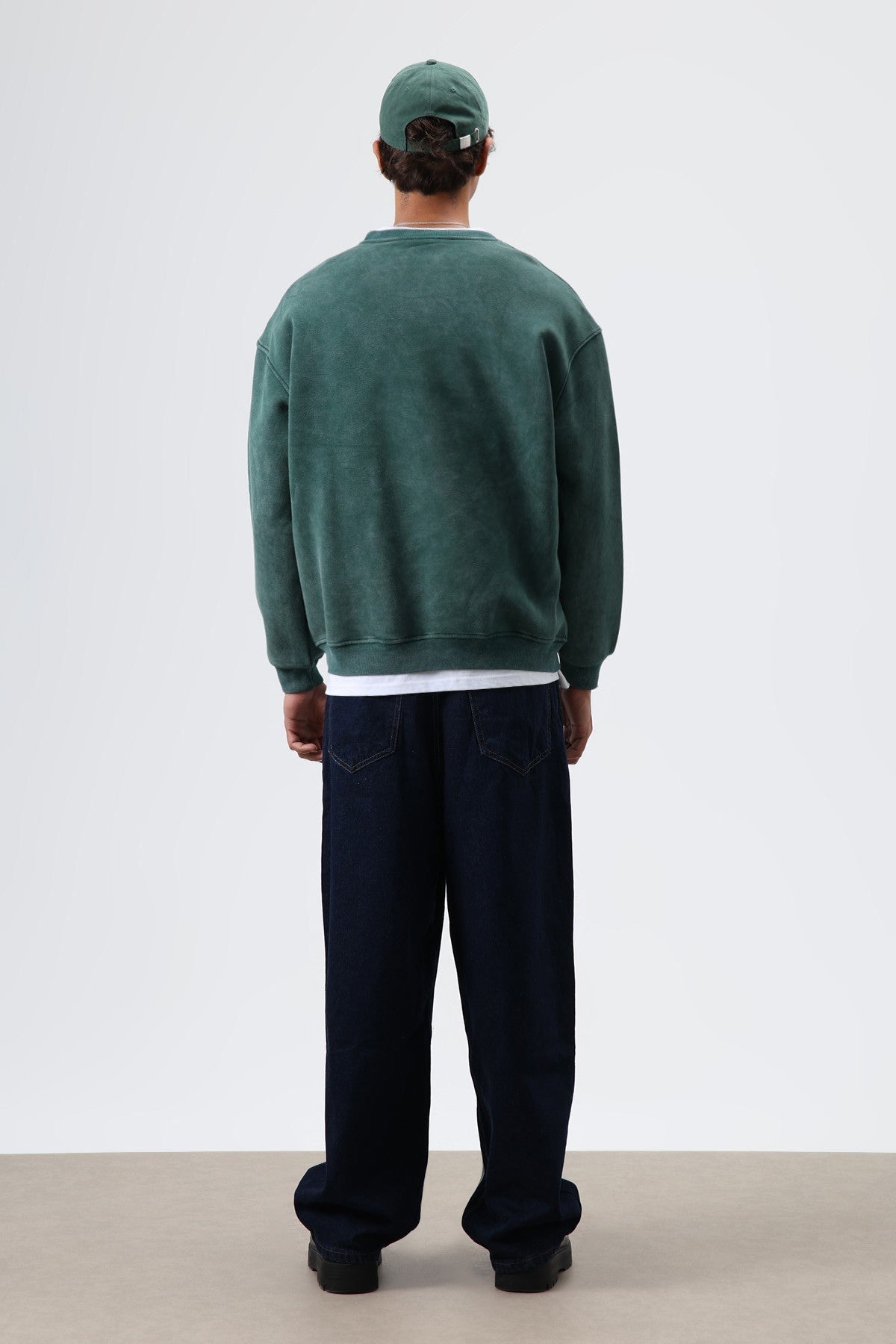 Basic Oversize Yıkamalı Sweatshirt