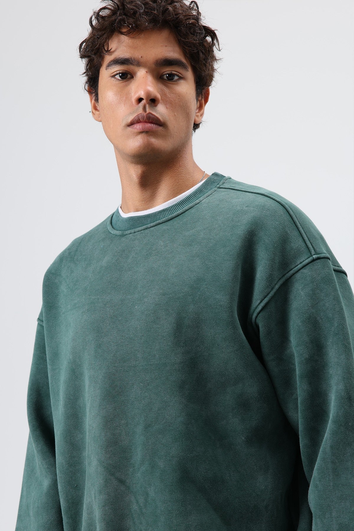 Basic Oversize Yıkamalı Sweatshirt