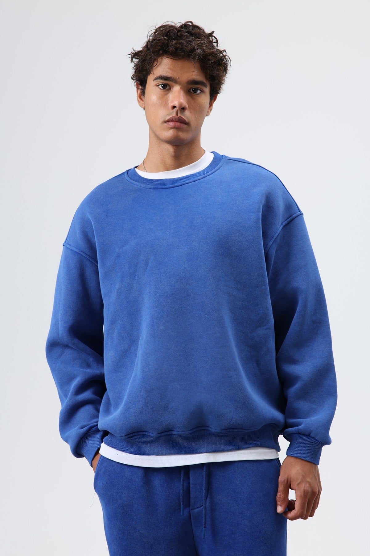Basic Oversize Yıkamalı Sweatshirt
