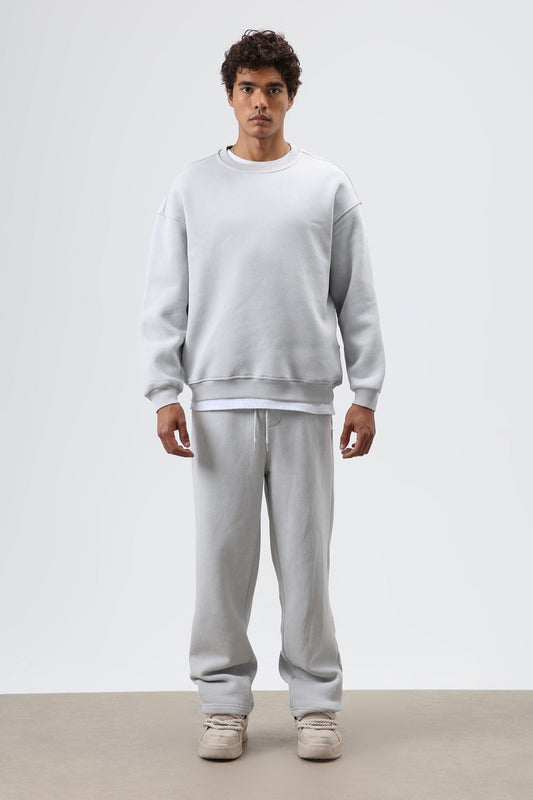 Basic Oversize Yıkamalı Sweatshirt