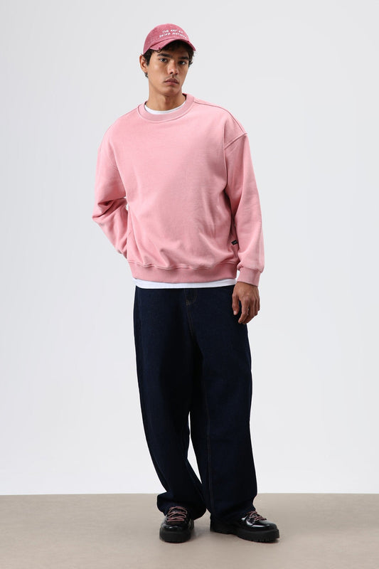Basic Oversize Yıkamalı Sweatshirt