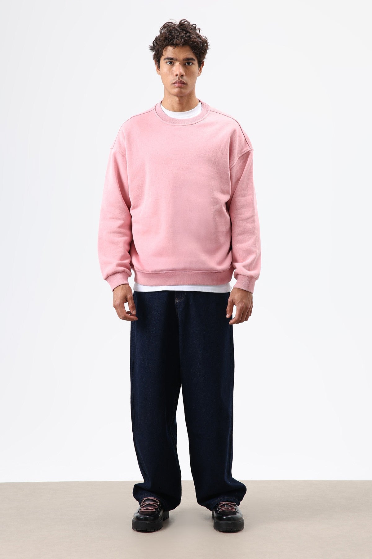 Basic Oversize Yıkamalı Sweatshirt