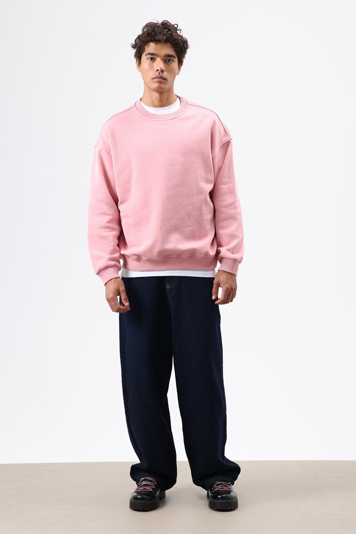 Basic Oversize Yıkamalı Sweatshirt