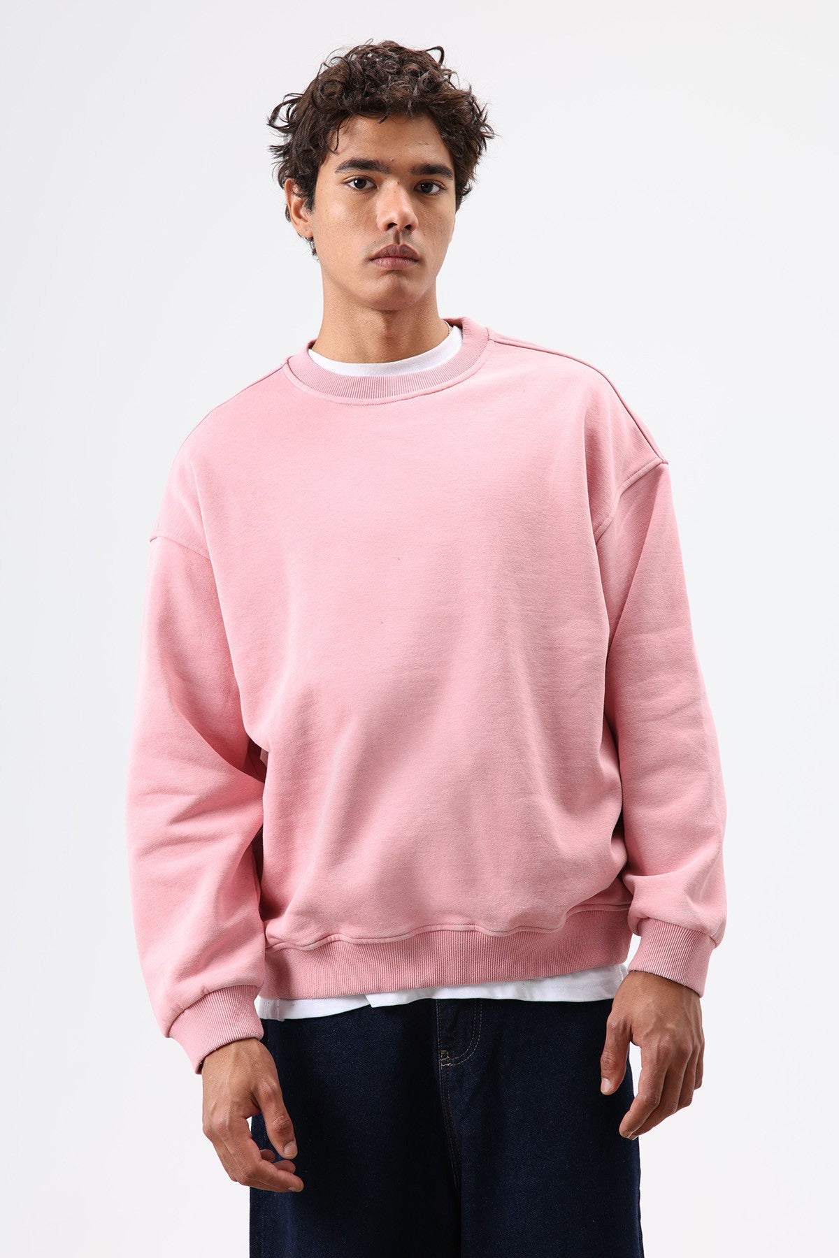 Basic Oversize Yıkamalı Sweatshirt