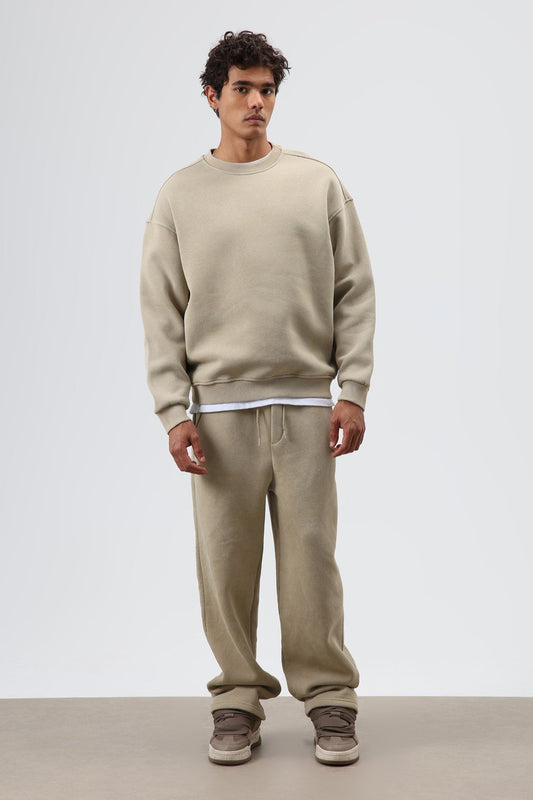 Basic Oversize Yıkamalı Sweatshirt