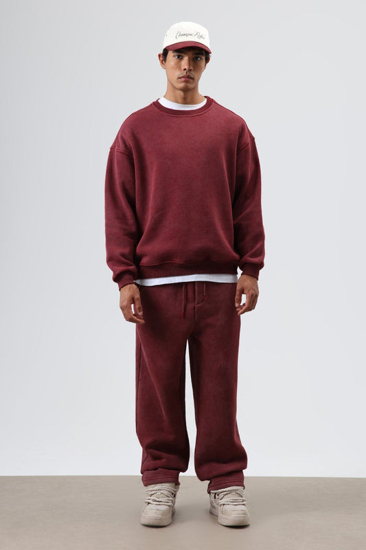 Basic Oversize Yıkamalı Sweatshirt