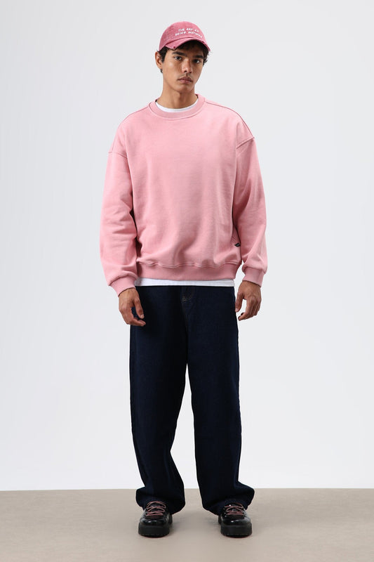 Basic Oversize Yıkamalı Sweatshirt