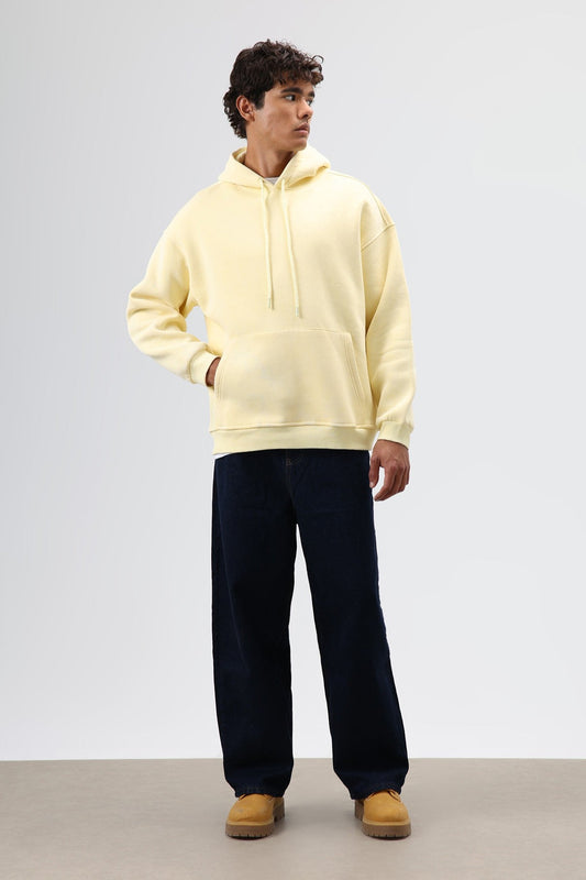Basic Oversize Yıkamalı Hoodie