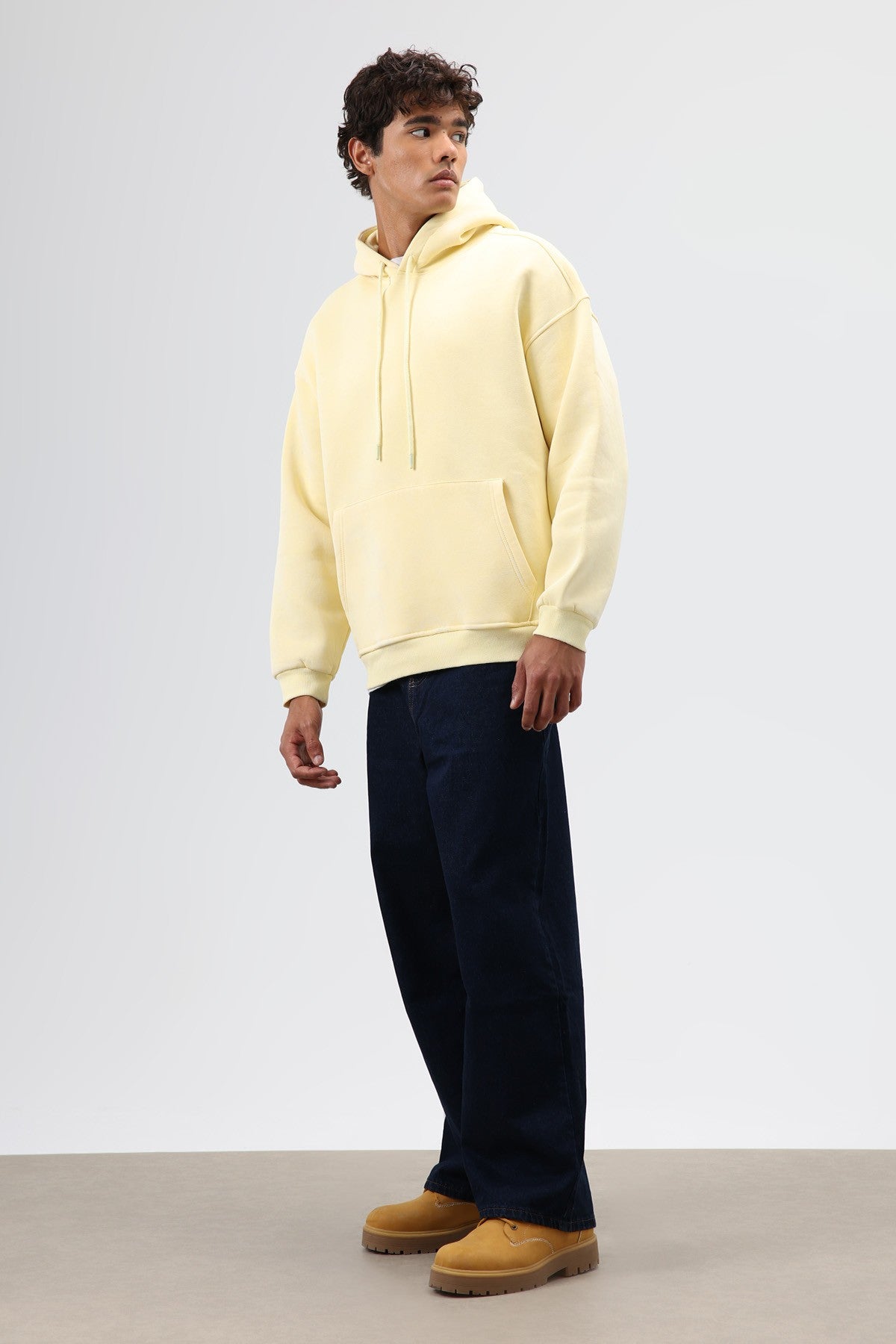 Basic Oversize Yıkamalı Hoodie
