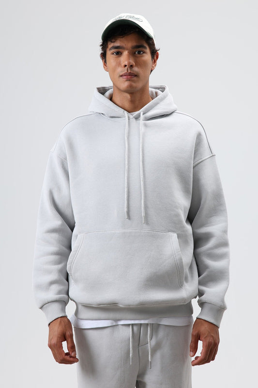 Basic Oversize Yıkamalı Hoodie