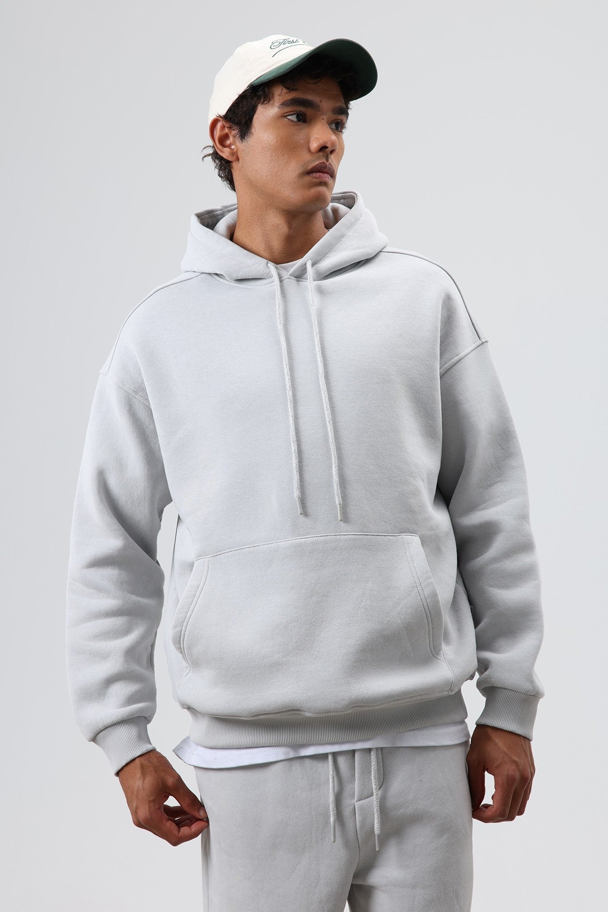 Basic Oversize Yıkamalı Hoodie