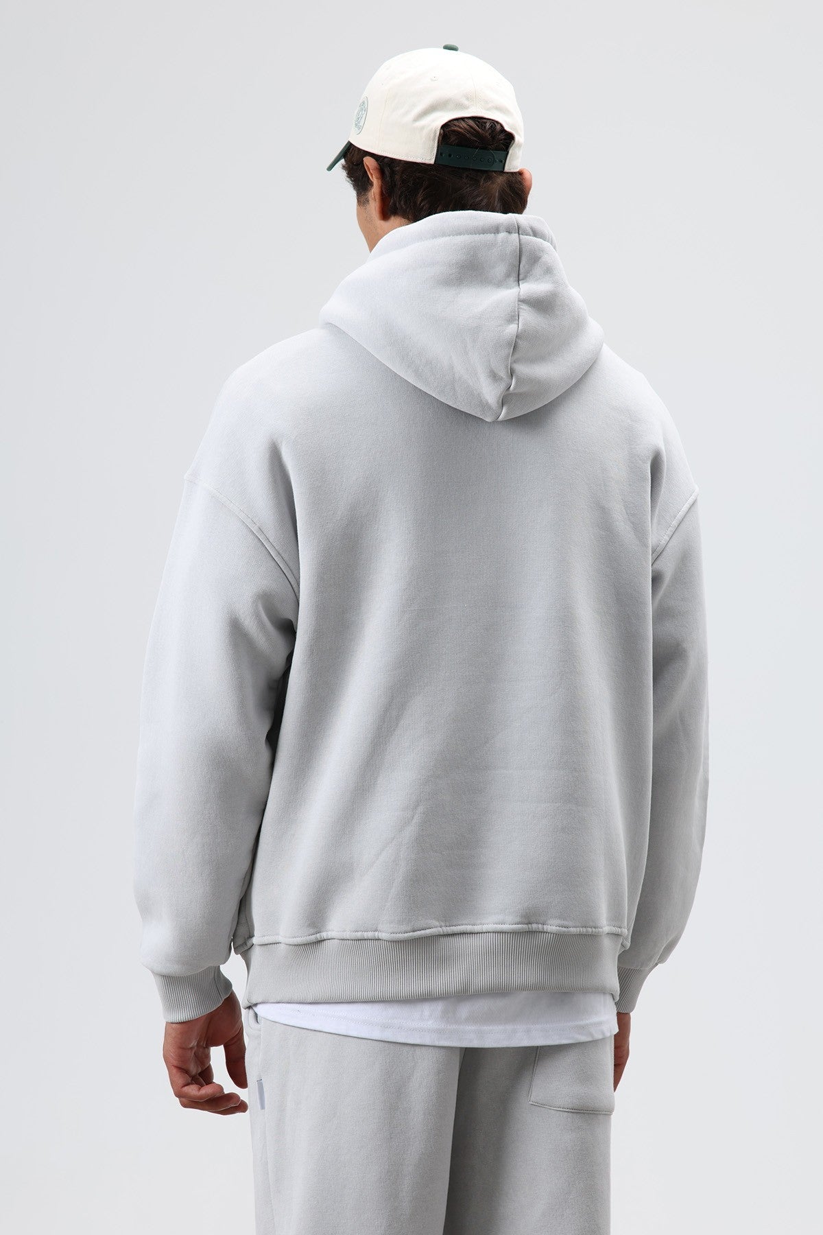 Basic Oversize Yıkamalı Hoodie
