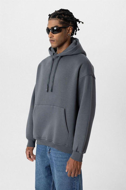 Basic Oversize Yıkamalı Hoodie V70-108