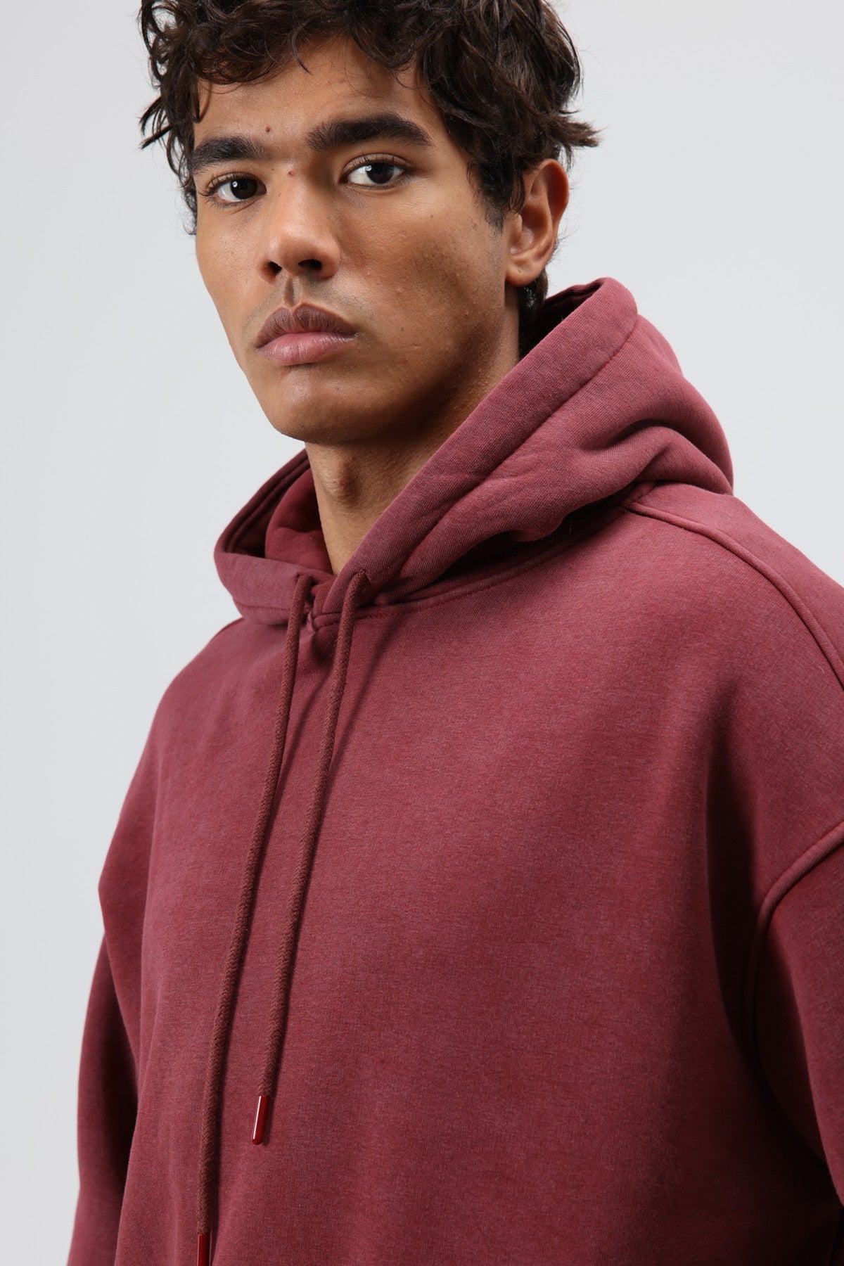 Basic Oversize Yıkamalı Hoodie