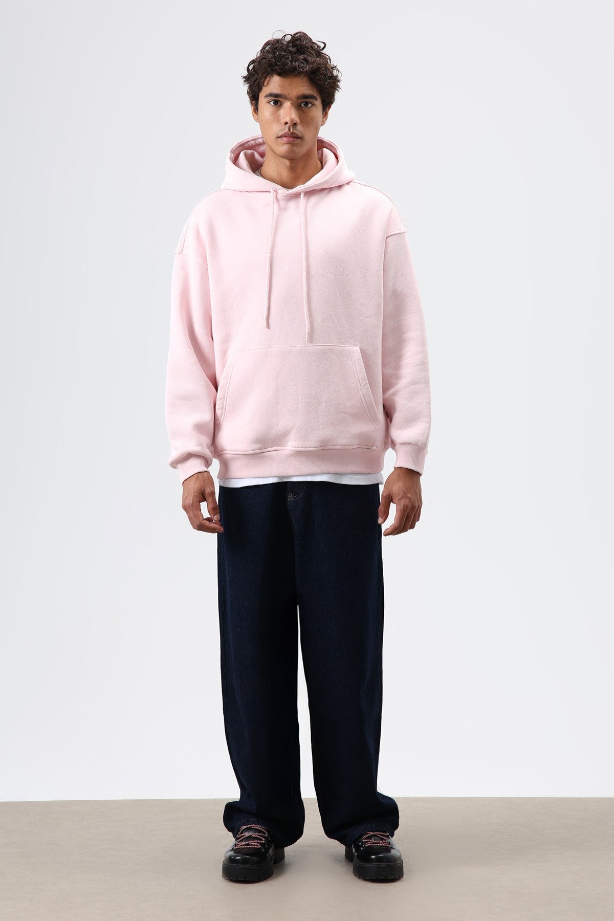 Basic Oversize Yıkamalı Hoodie