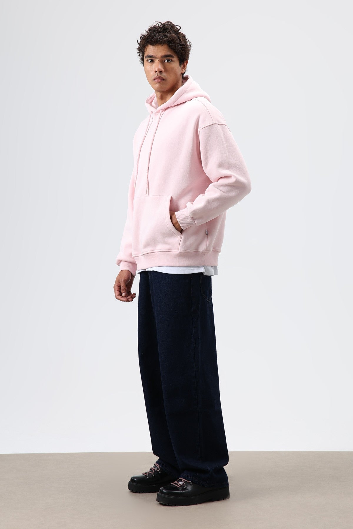 Basic Oversize Yıkamalı Hoodie