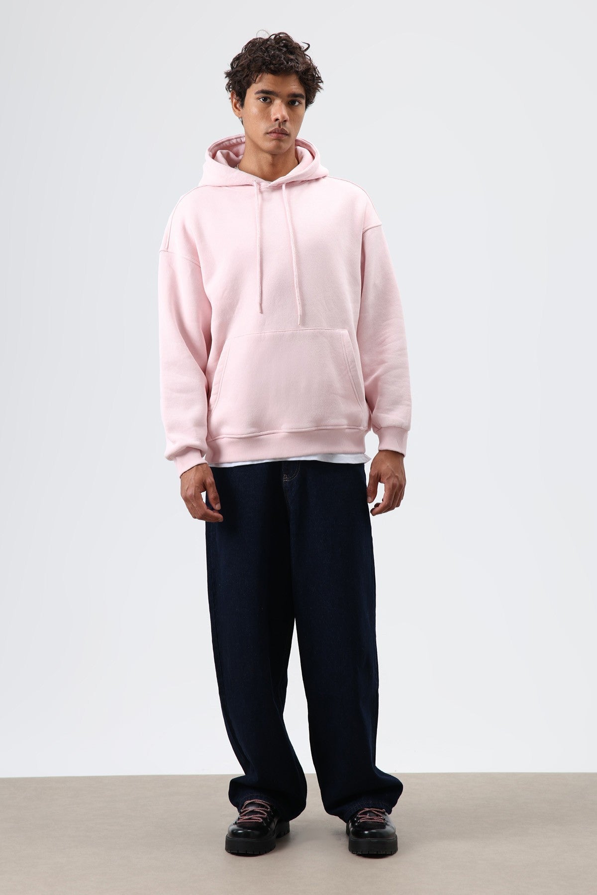 Basic Oversize Yıkamalı Hoodie