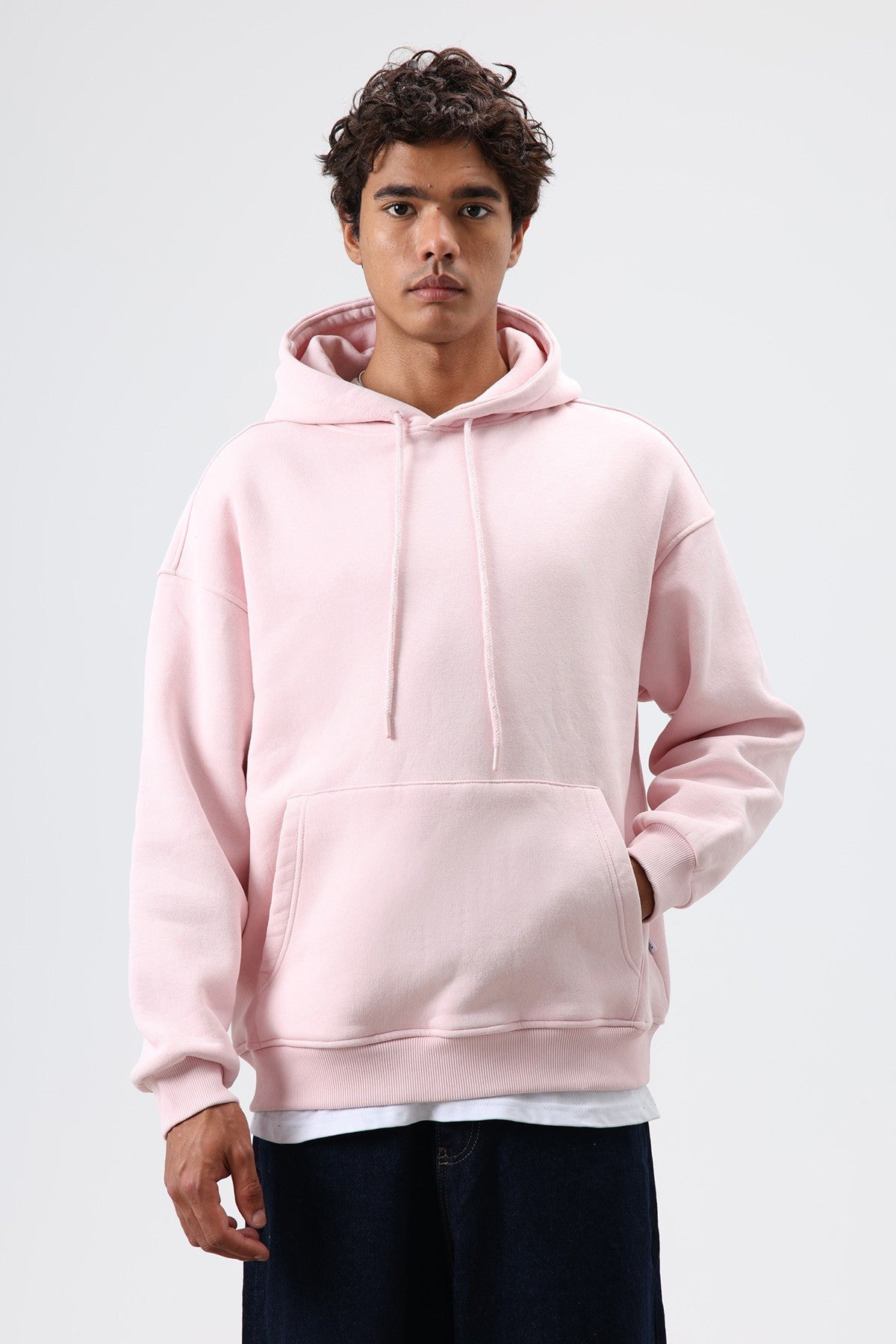 Basic Oversize Yıkamalı Hoodie