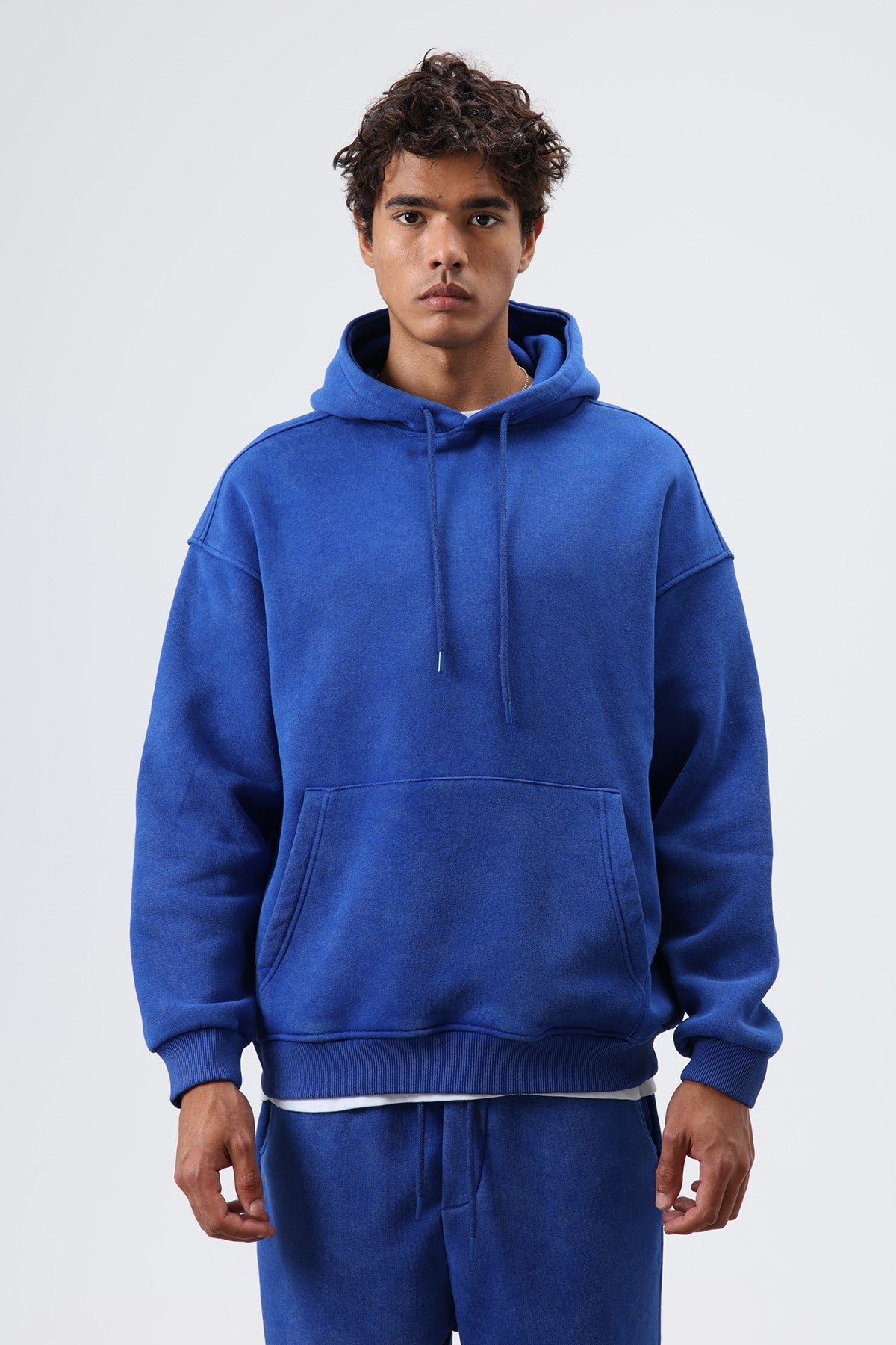 Basic Oversize Yıkamalı Hoodie