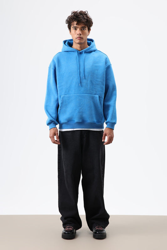 Basic Oversize Yıkamalı Hoodie