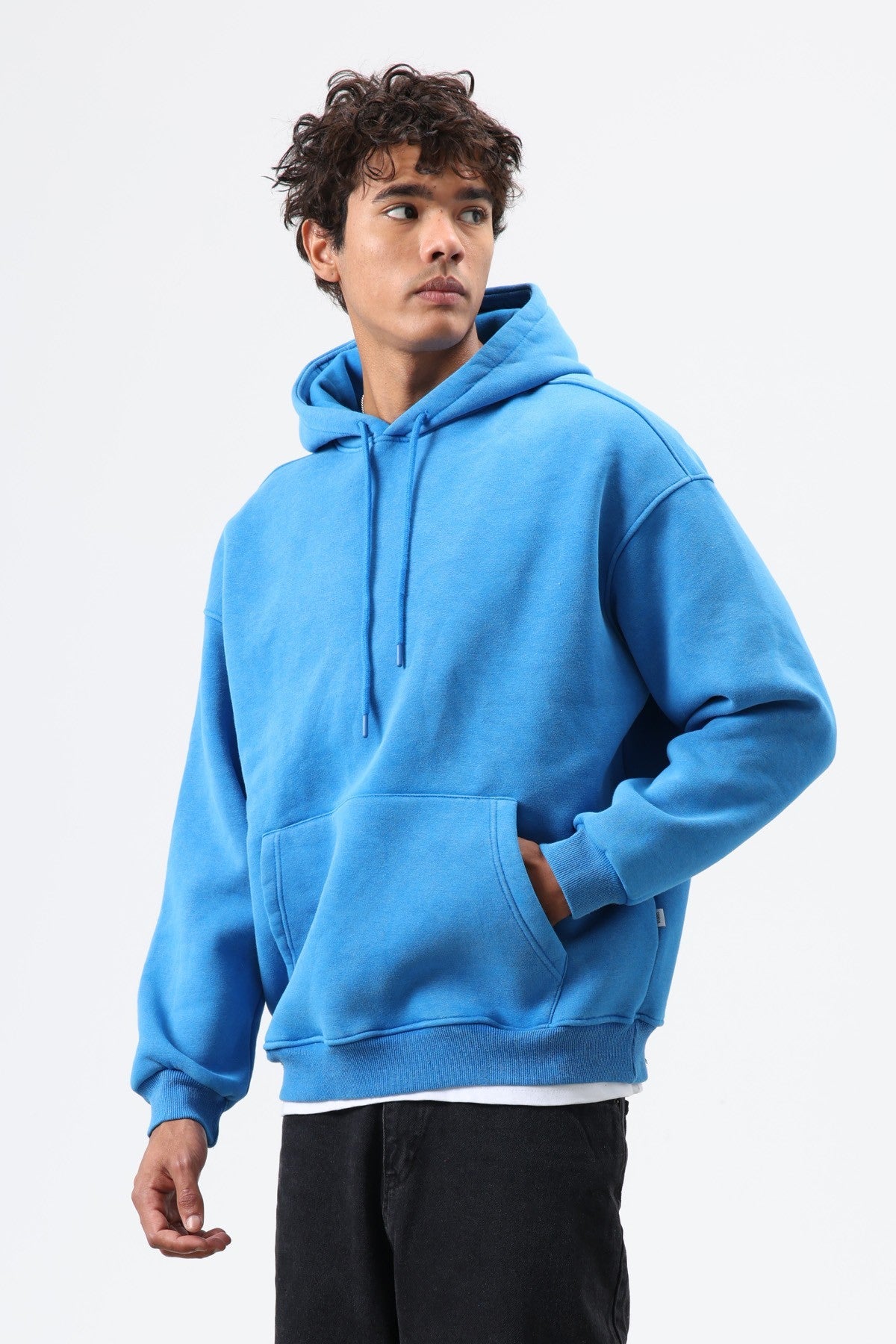 Basic Oversize Yıkamalı Hoodie