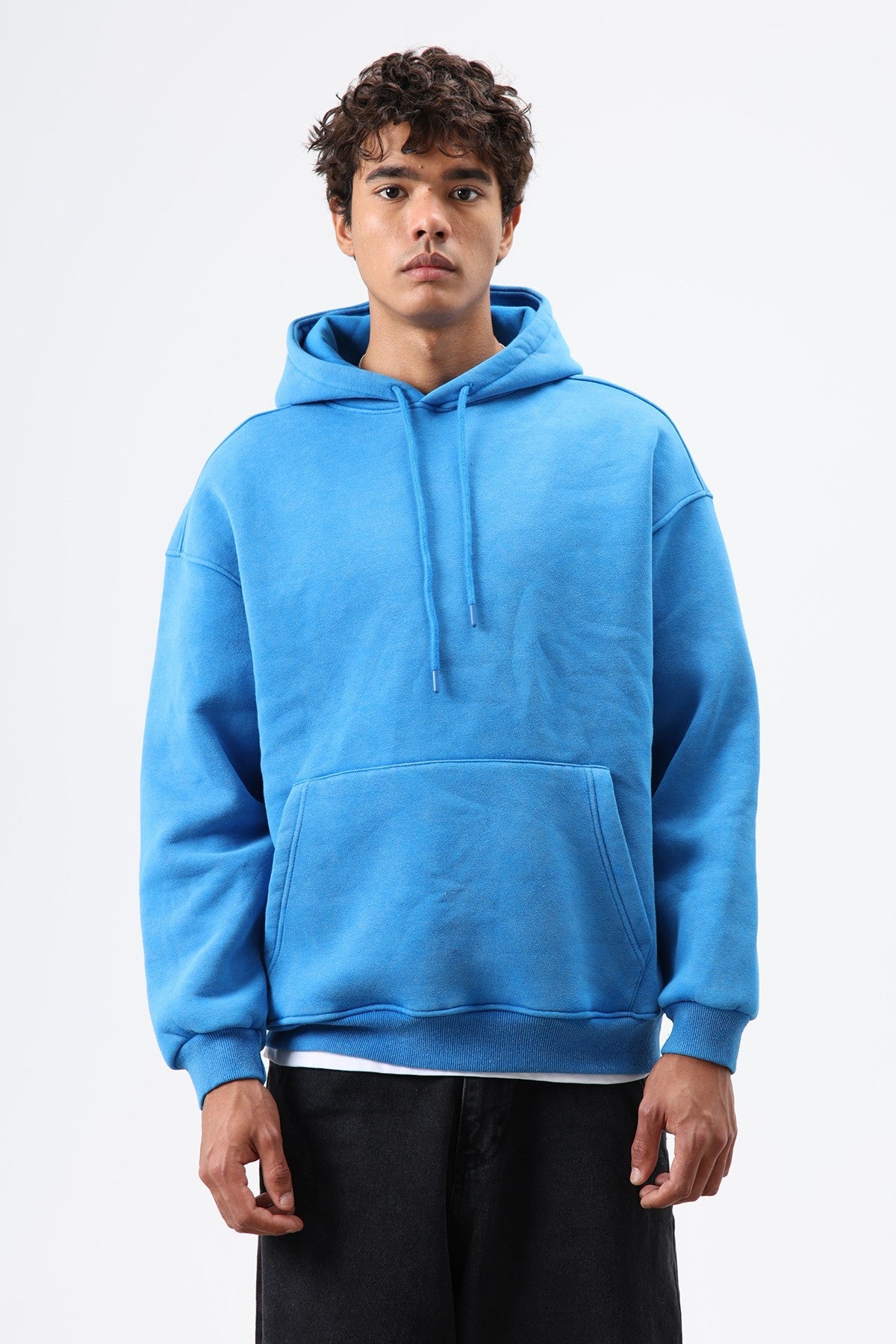 Basic Oversize Yıkamalı Hoodie